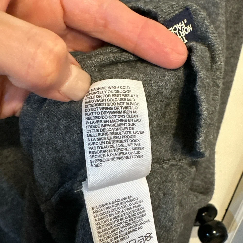 The North‎ Face wool blend half zip jacket gray size XL